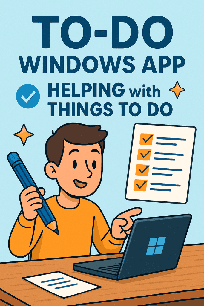 To-Do Windows app illustration with checklist items